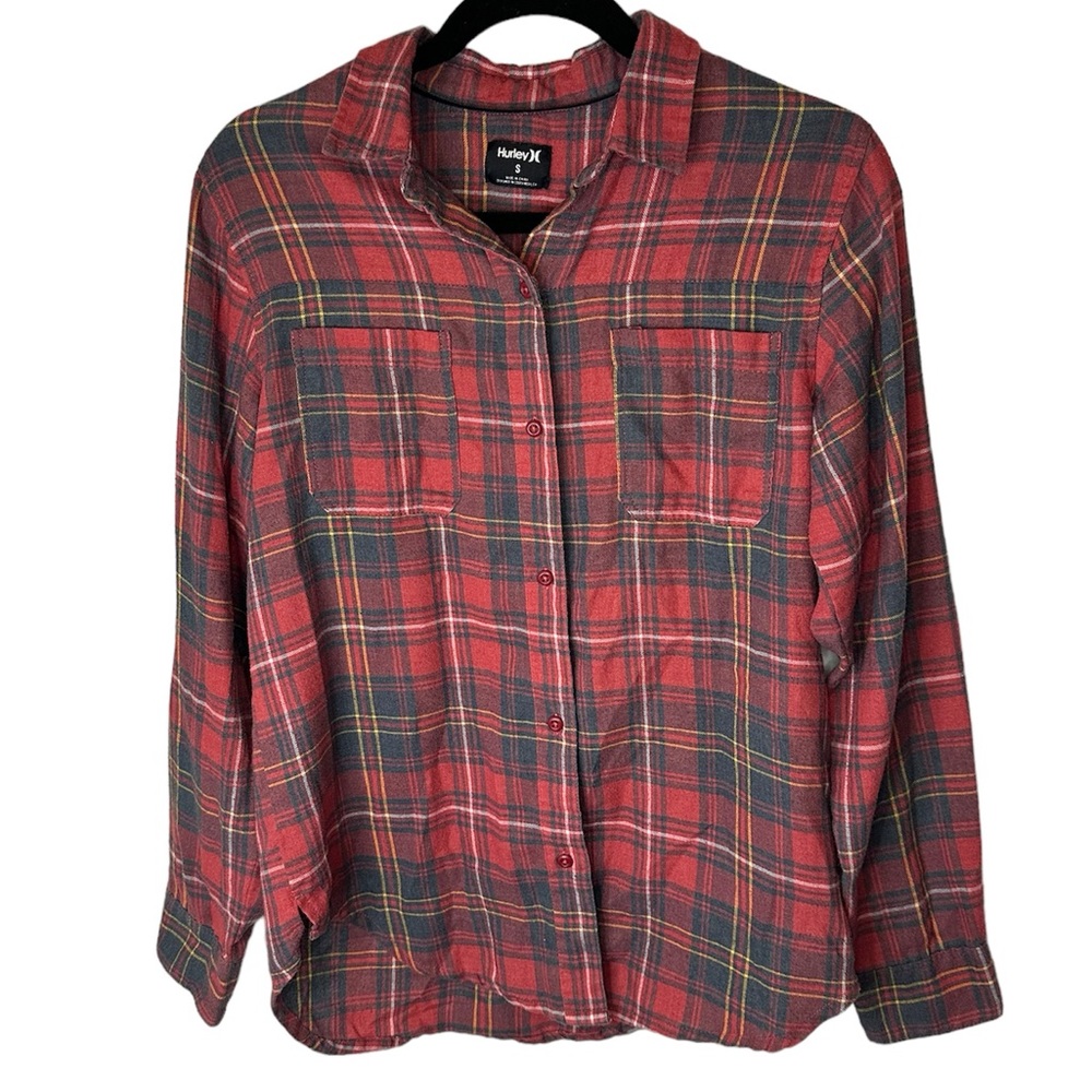 Hurley Wilson Red Plaid Flannel - Women’s Size Small